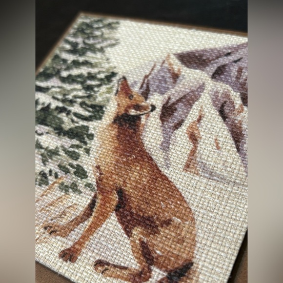 Rustic Wildlife Tapestry like Canvas Art Set - Picture 6 of 10